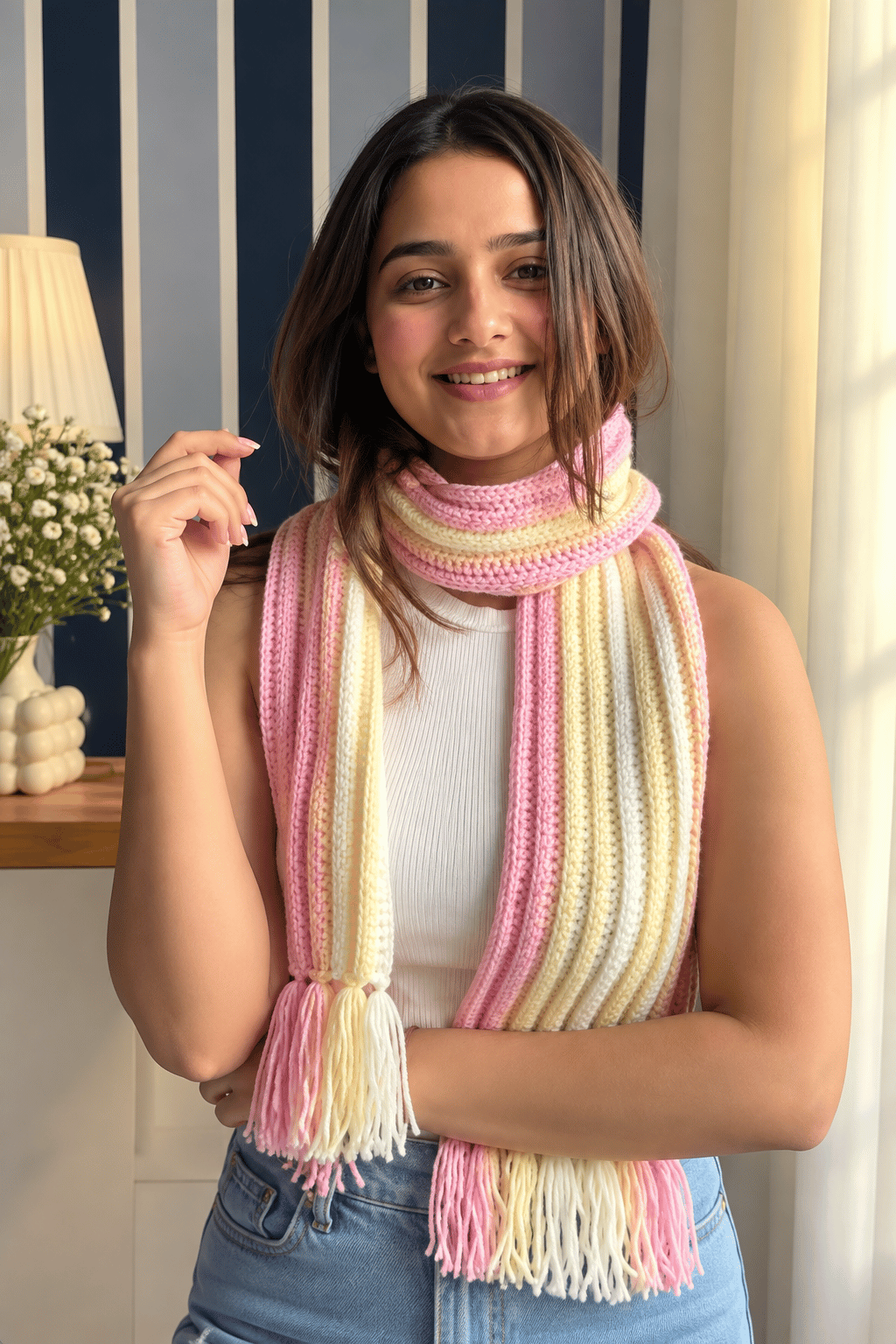 Pastel Dream Crochet Scarf