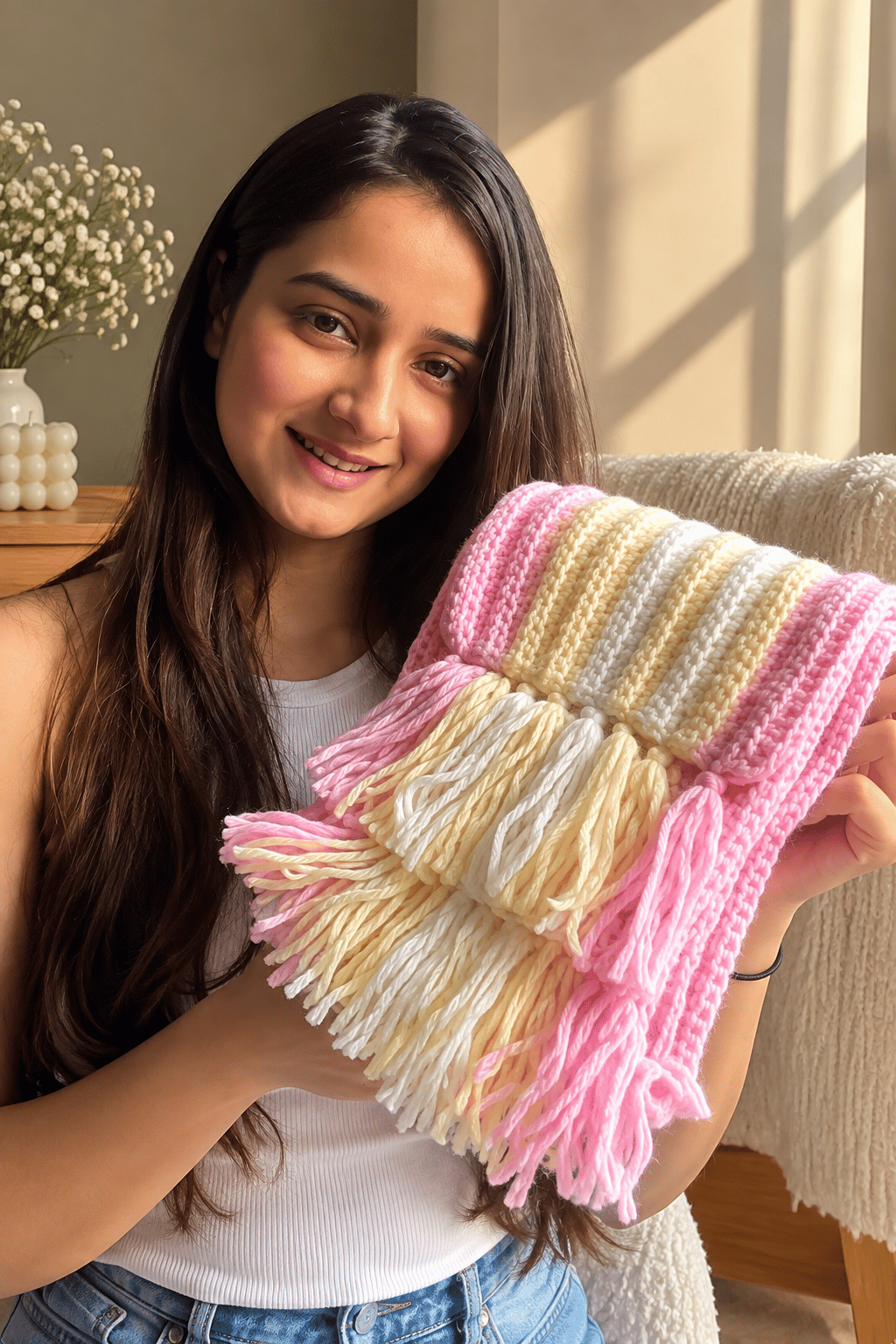 Pastel Dream Crochet Scarf