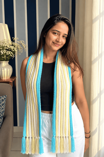 Sunny Sky Crochet Scarf