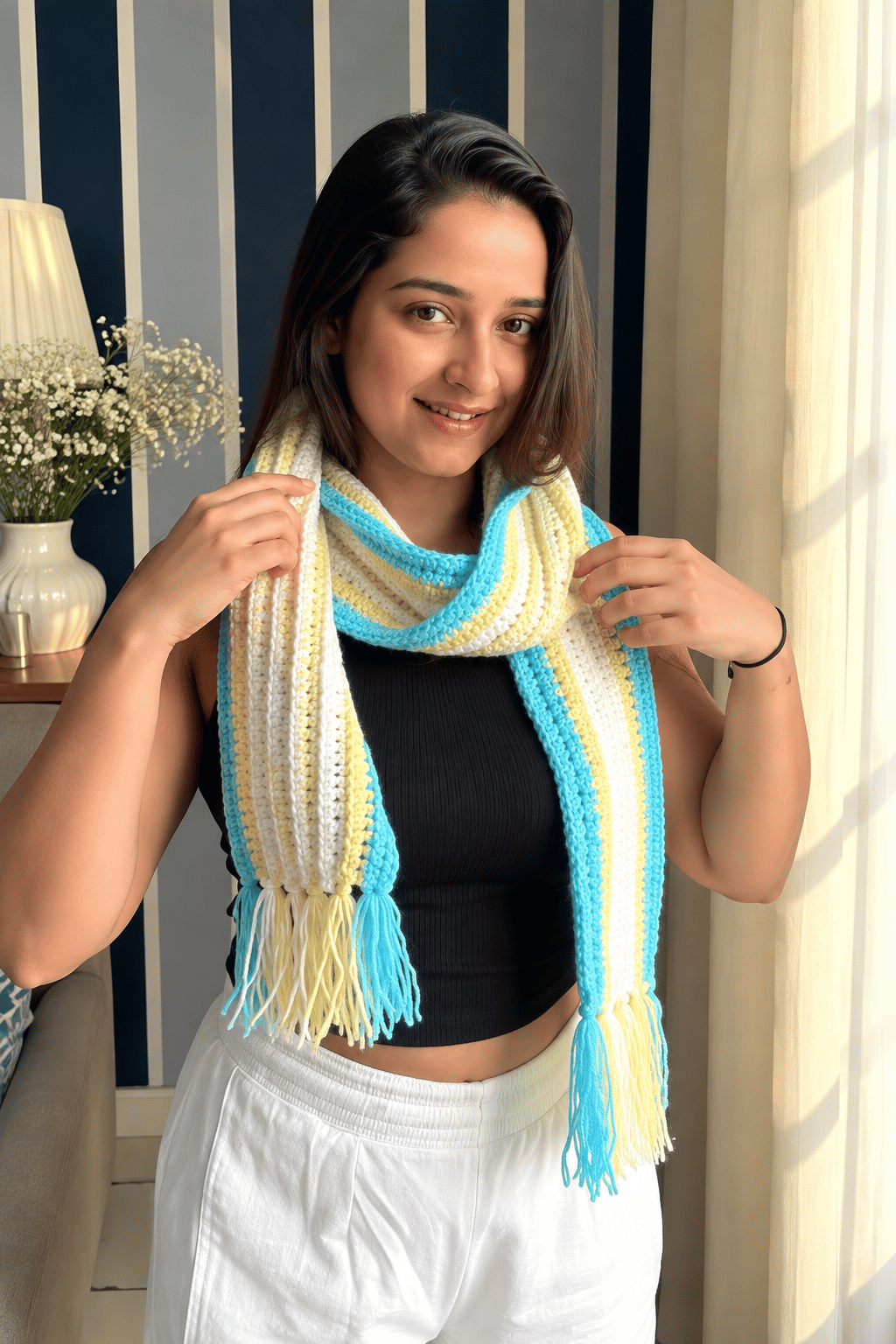 Sunny Sky Crochet Scarf