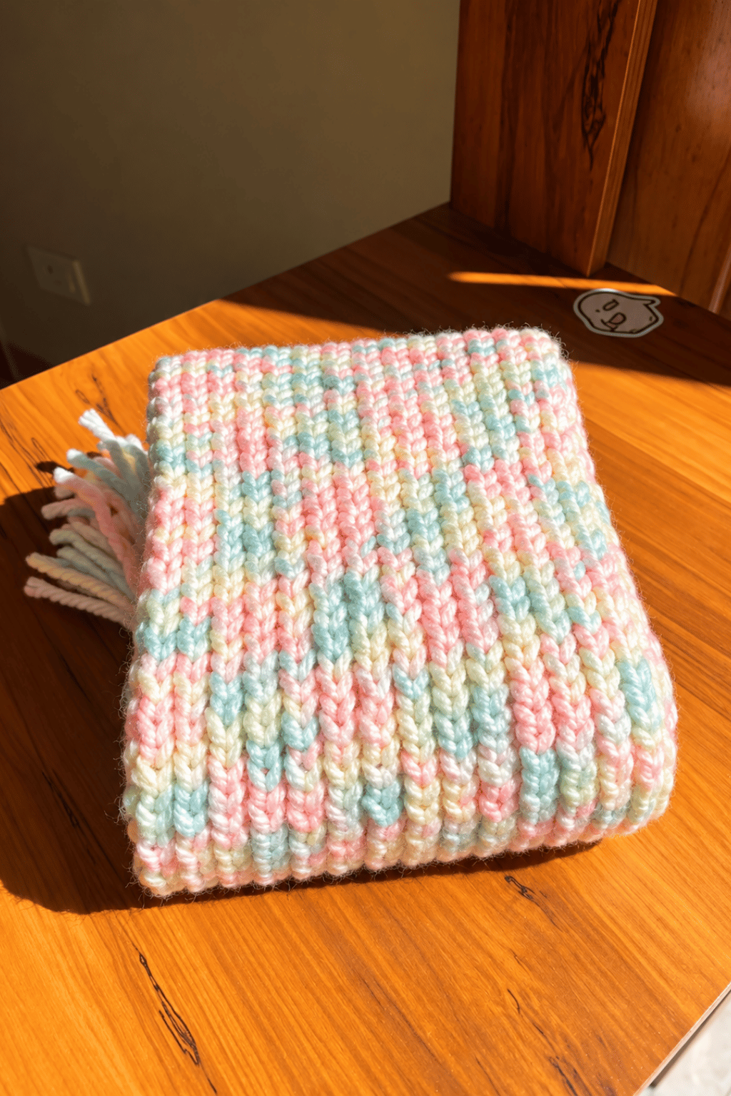 Cotton Candy Crochet Scarf