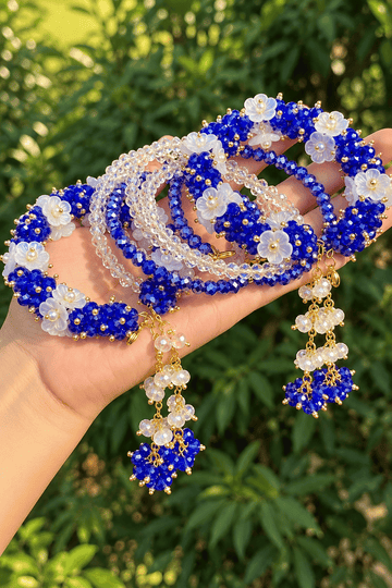 Neel Pari Floral Beaded Bracelet - Pair