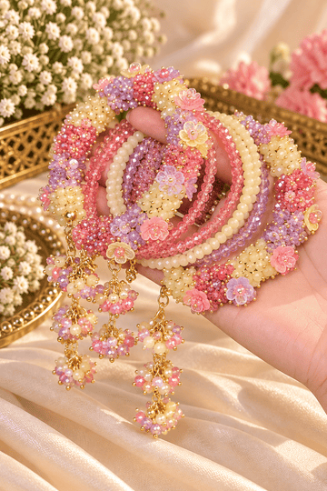 Rang-e-Pari Floral Beaded Bracelet - Pairs