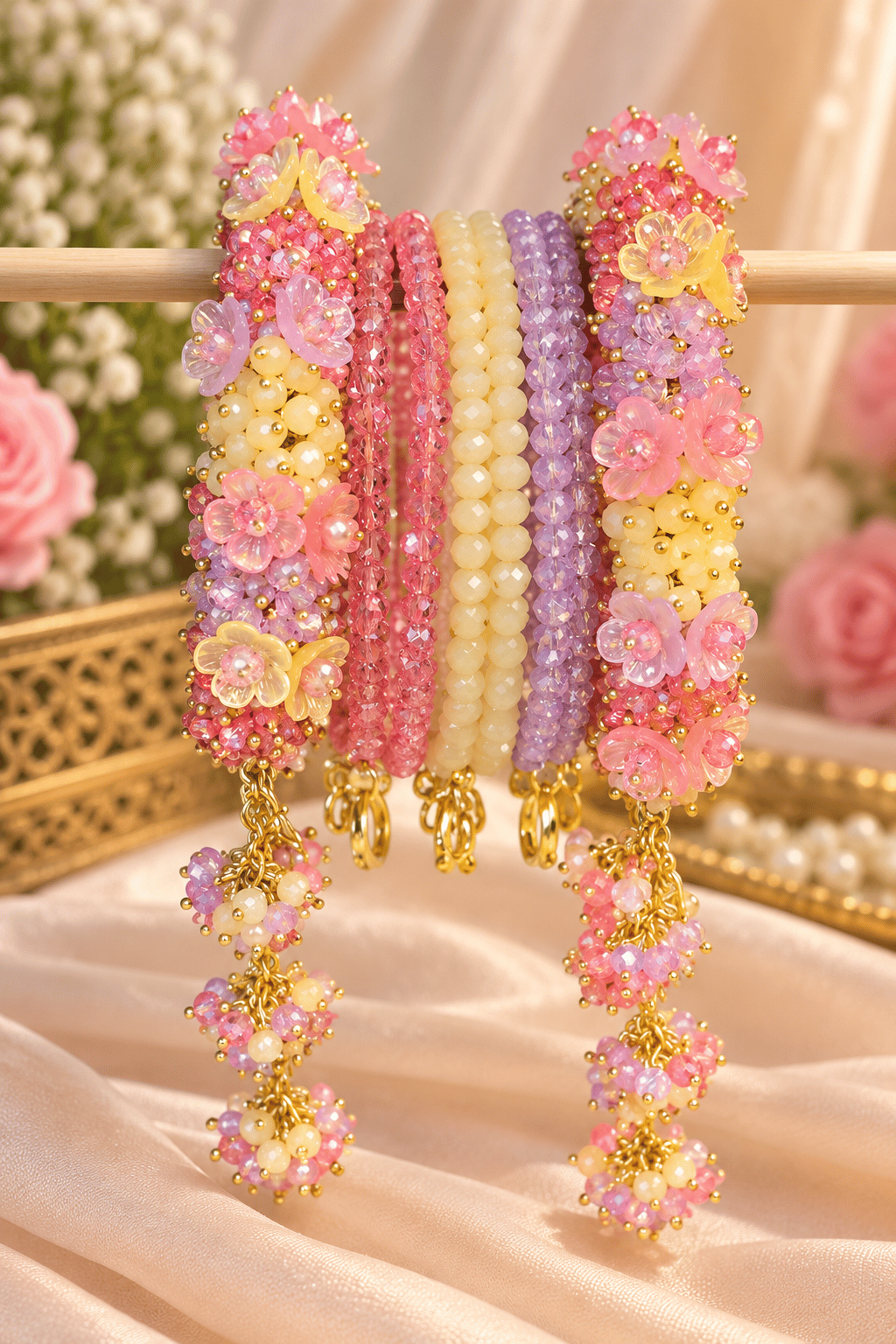Rang-e-Pari Floral Beaded Bracelet - Pairs