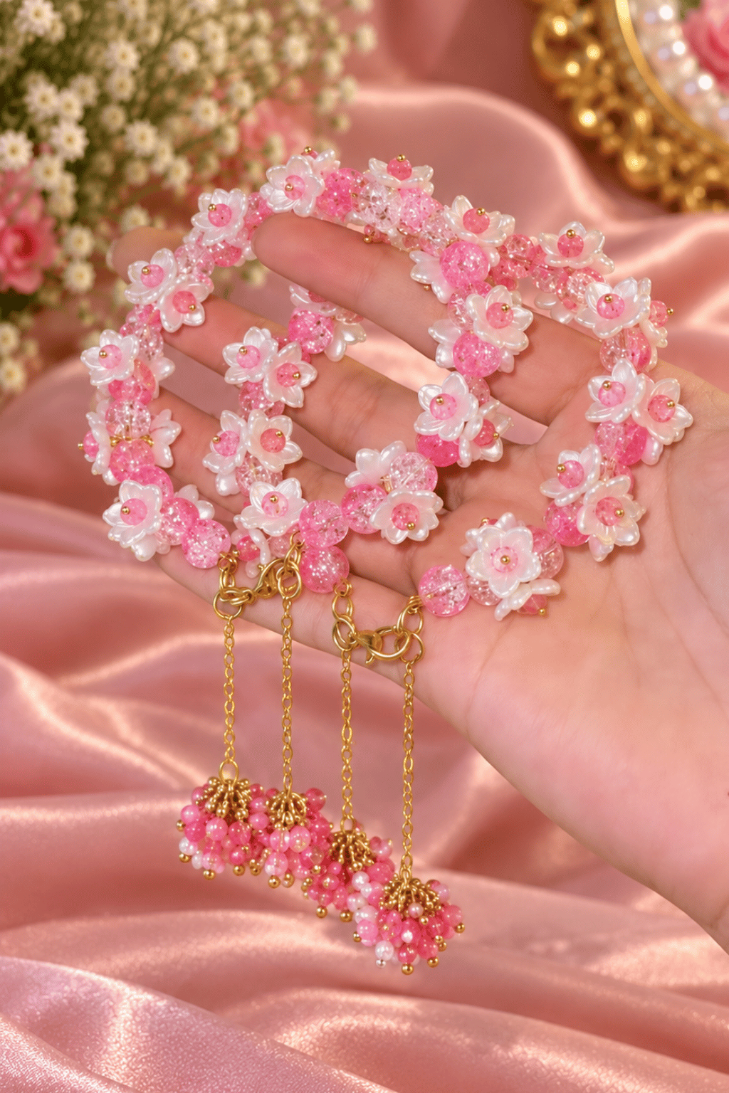 Gul-e-Naz Beaded Bracelet - Pair