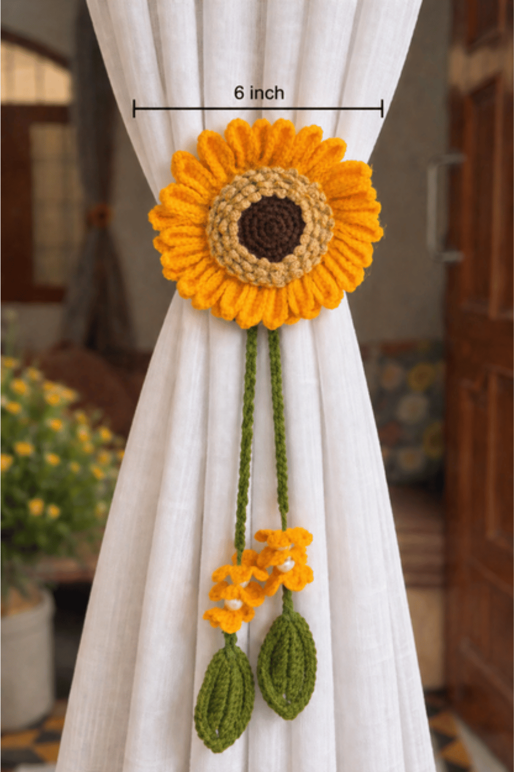 Sunflower Petal Curtain Tie 🌼