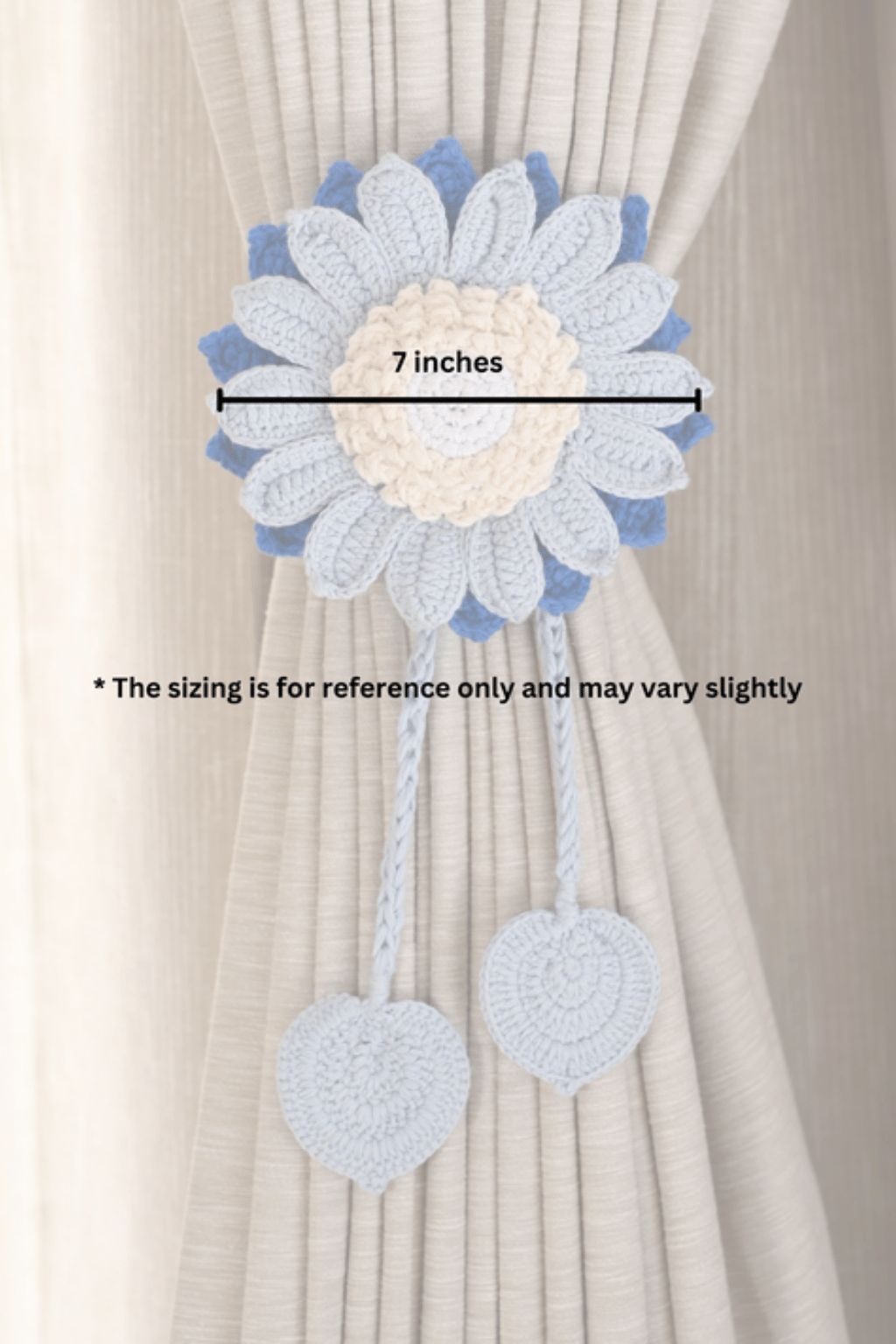 Blue Sunflower Curtain Tie