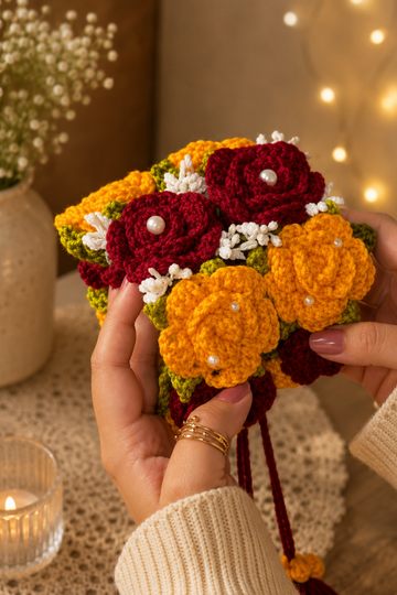 Shahi Basant Crochet Gajra - Rangon Mein Basi Riwaayat