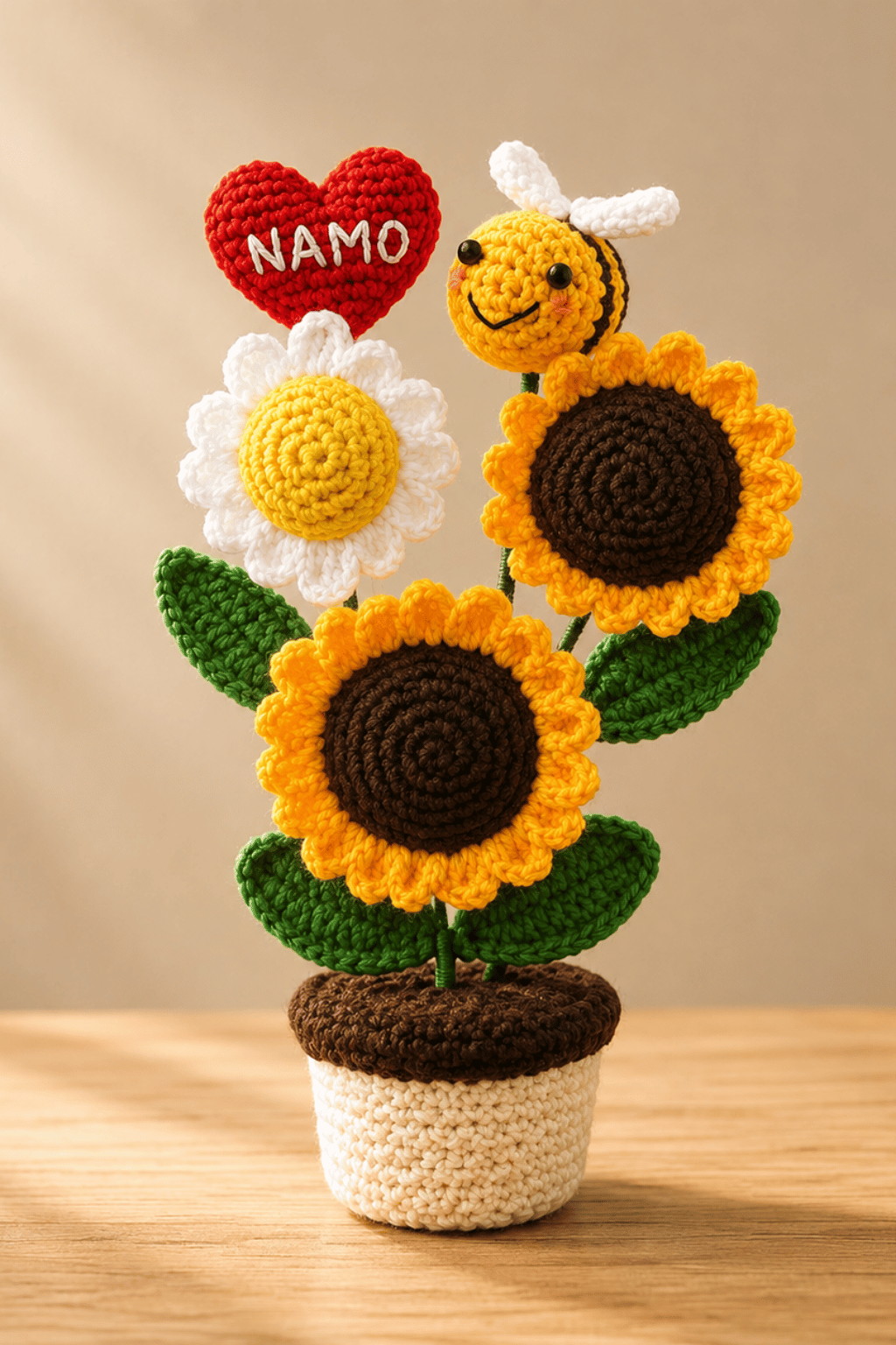 Sunflower heart pot